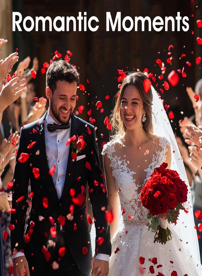 Eslibin 340 PCS Real Red Rose Petals, 3.17oz Dried Flower Confetti Petals for Wedding Flower Girl to Throw at Wedding Party, Romantic Night Bridal Shower Valentine's Day Decor - Image 2