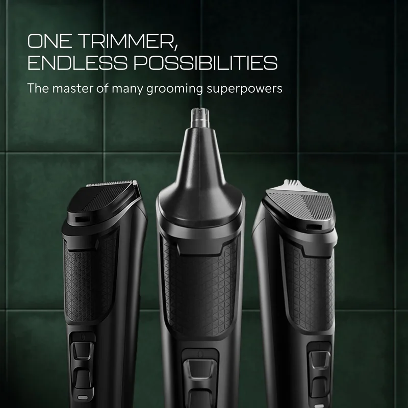 ZLADE Zlade Jaws Blitz Rechargeable All-Purpose Beard Trimmer | 40 Length Settings | 3 Interchangeable Heads