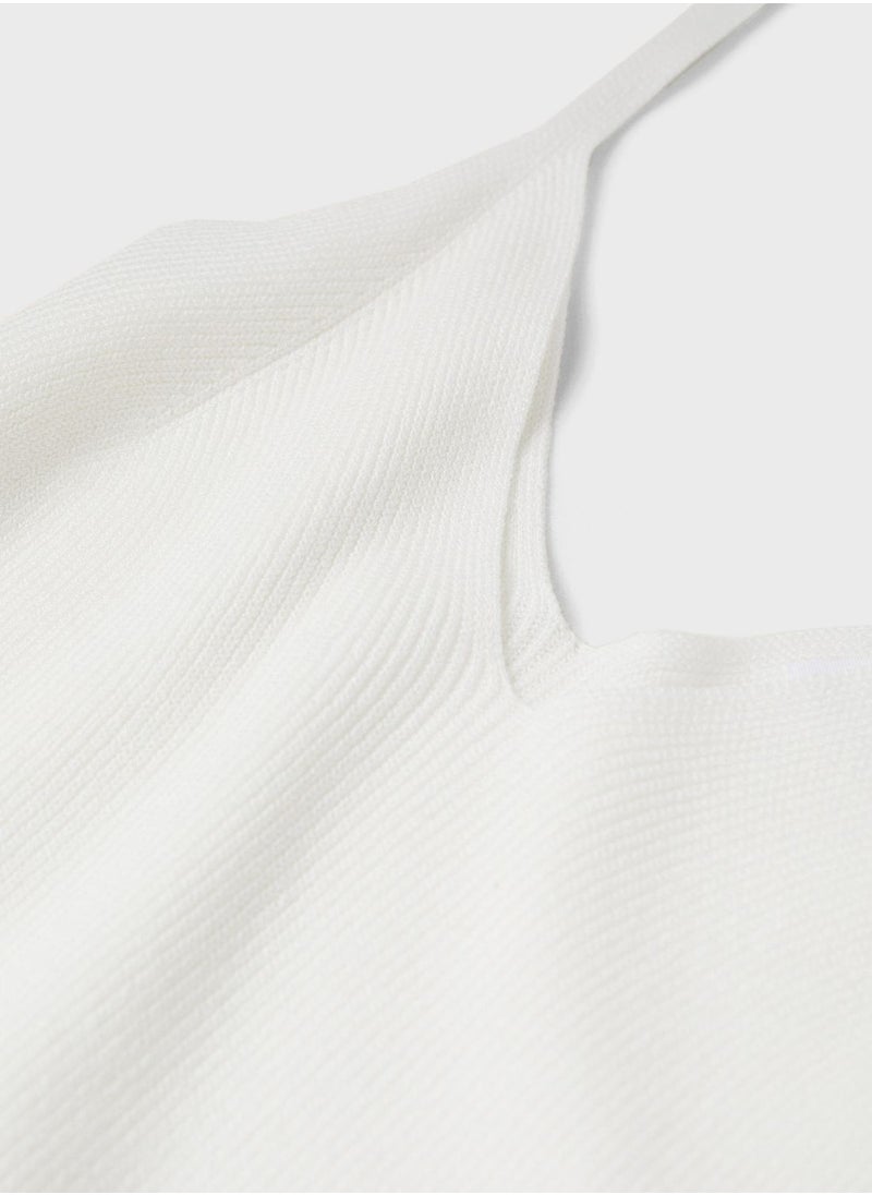 MANGO - Kids Ribbed Knitted Top - Image 1