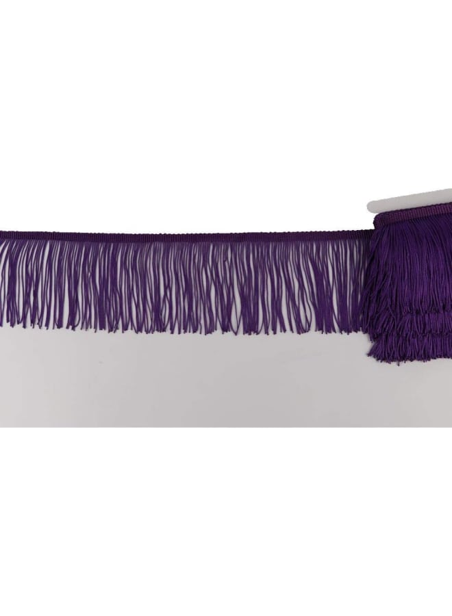 Fringe Trim Lace Polyerter Fibre Tassel 4inch Wide 10 Yards Long for Clothes Accessories Latin Wedding Dress DIY Lamp Shade Decoration Black (Purple) - Image 5