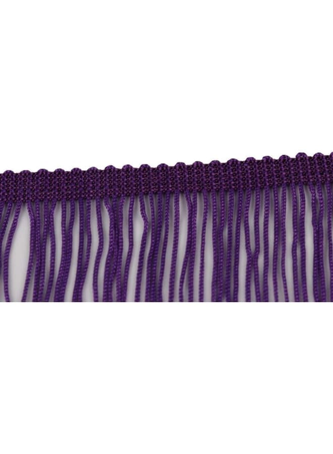 Fringe Trim Lace Polyerter Fibre Tassel 4inch Wide 10 Yards Long for Clothes Accessories Latin Wedding Dress DIY Lamp Shade Decoration Black (Purple) - Image 3