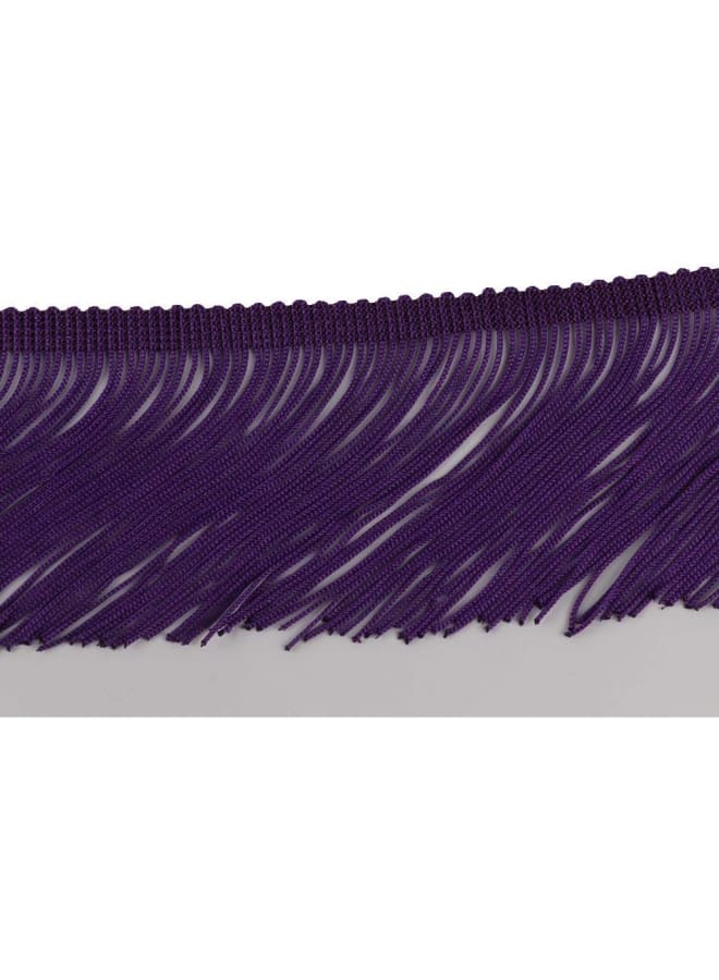 Fringe Trim Lace Polyerter Fibre Tassel 4inch Wide 10 Yards Long for Clothes Accessories Latin Wedding Dress DIY Lamp Shade Decoration Black (Purple) - Image 4