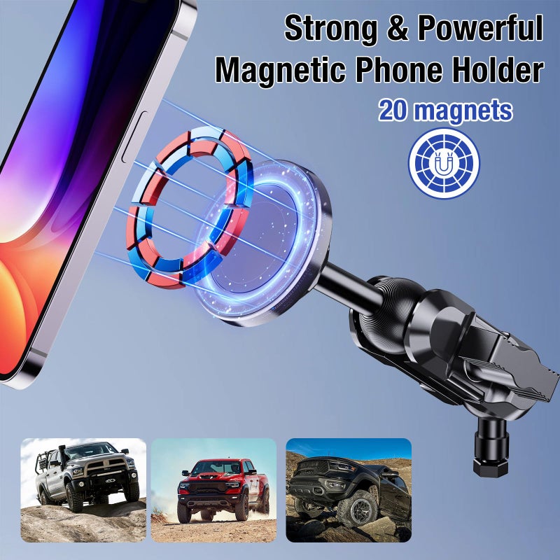 SwiftGaze Metal Phone Mount for 2015-2020 Ford F 150 & 2017-2022 F250/350 Shakeproof Dash Mount Holder Cool Ford Accessory - Image 3