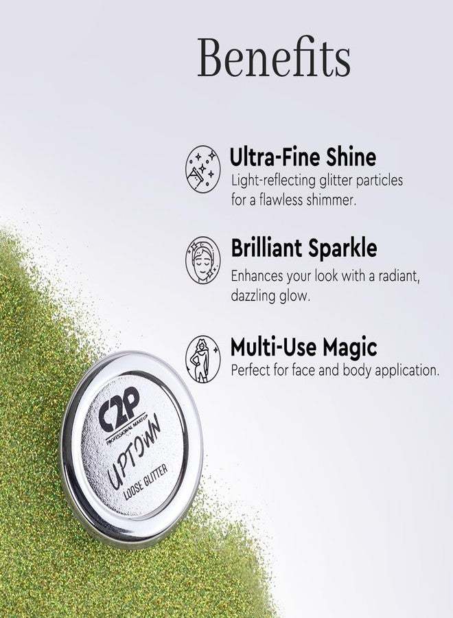 C2P PROFESSIONAL MAKEUP C2P Pro Sparkle Duo Glitter and Glue Kit - Eyeshadow for Eye & Body Makeup | Waterproof, Quick-Drying for Stunning Shimmer Looks (Retro Green 22) - Image 5