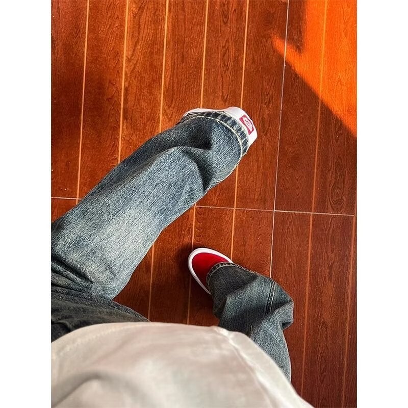 Unisex Classic Denim Jeans Loose Fit Daily Outdoor Wear - Image 5
