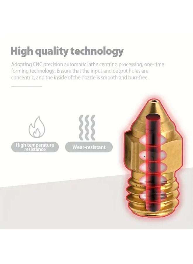 10 Pcs Brass Nozzle Kit for Ender 3 Neo V2 Neo Max Neo CR 6 SE Max CR10 V2 - Image 5