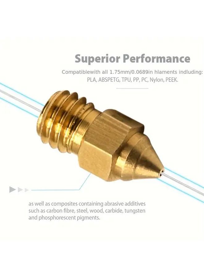 10 Pcs Brass Nozzle Kit for Ender 3 Neo V2 Neo Max Neo CR 6 SE Max CR10 V2 - Image 4