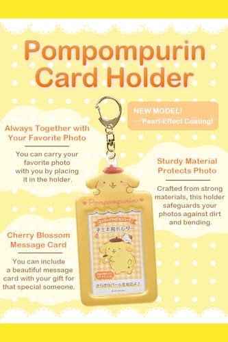 SanrioOriginal Card Holder Keychain Japan Import Includes Cherry Blossom Message Card NEW Pompompurin - Image 3