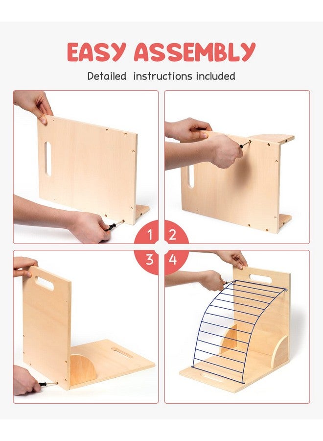 Gamenote Clipboard Holder Wood And Metal Clipboard Stand Clipboards Storage Rack Small White Board Organizer For Classroom Office (Assembly Required) - Image 5
