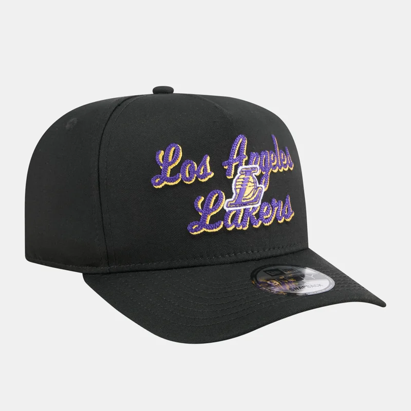 NEW ERA Black Men's NBA Los Angeles Lakers Chainstitch 9FIFTY A-Frame Cap for Men | Best Price UAE