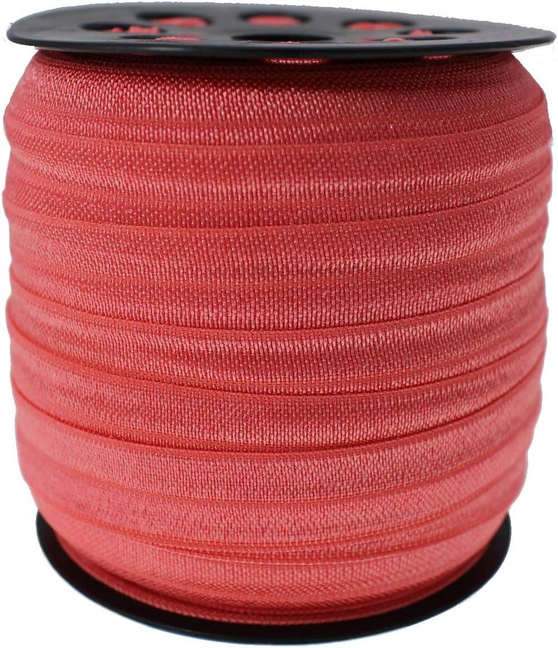 JESEP Watermelon Red Fold Over Elastic 5/8 inch 15mm Elastic Bands for Sewing 40 Yards Wide Elastic Headbands Stretchy Ribbon for Crafts-Elastic Straps Trim for Girls Hair Ties-Bow-DIY Projects-Clothes - Image 3