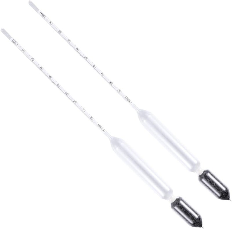 2 Pcs Glass Aquarium Hydrometer for Specific Gravity Salinity and Temperature Testing - Image 1