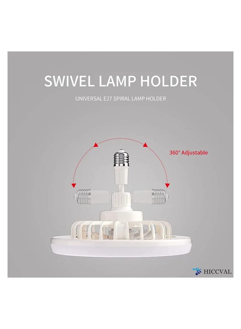 Zikra Ceiling Fan with Lights, Ceiling Light with Silent Fan Delier with Remote Control or Switch Control, Easy Installation Lamp Holder for Indoor, Living Room, Bedroom, White - Image 4