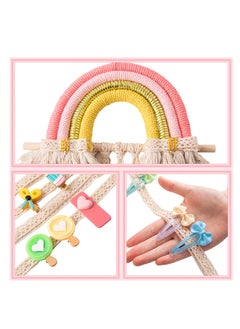 RATSAW Hair Bows Holder Girls Clips Organizer Hairpins Rainbow Hanger for Storage or Decoration  - Image 5
