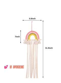 RATSAW Hair Bows Holder Girls Clips Organizer Hairpins Rainbow Hanger for Storage or Decoration  - Image 3