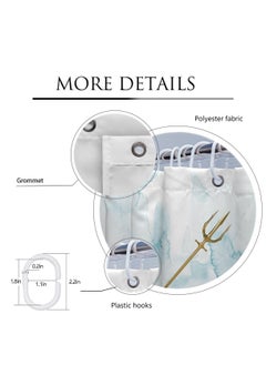 Excefore Funny Cat Shower Curtain, Riding Whale Ocean Cute Fun Cool Kids Anime Nautical Beach Theme Sea Wave Beach Fish Hilarious Bathroom 60 x 72 Inch Polyester Fabric Waterproof 12 Pack Hooks  - Image 3