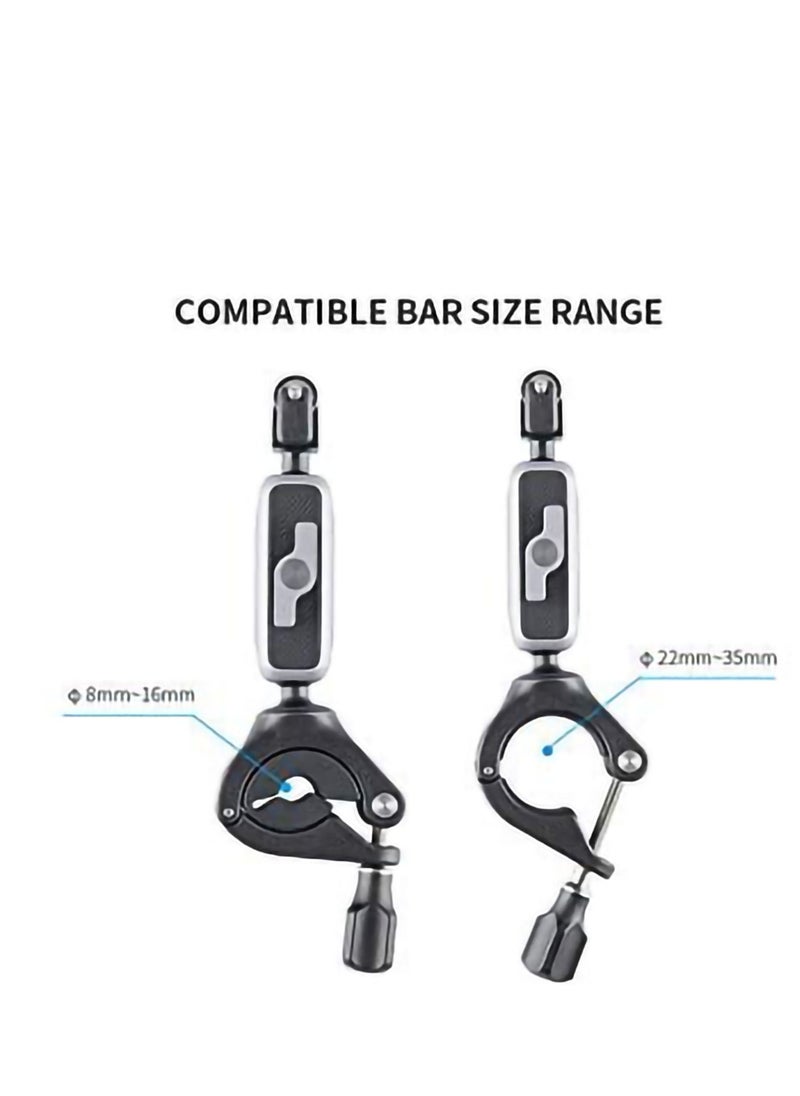 SYOSI - Action Camera Handlebar Mount for DJI Action 2, GoPro 10, GoPro 7/8/9 Adjustable Motorcycle Handlebar for OSMO Action/Pocket 2/ Pocket Action Camera Bike Mount for Insta 360 - Image 1