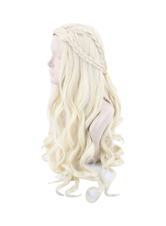 Long Curly  Costume Wigs Beige 25inch