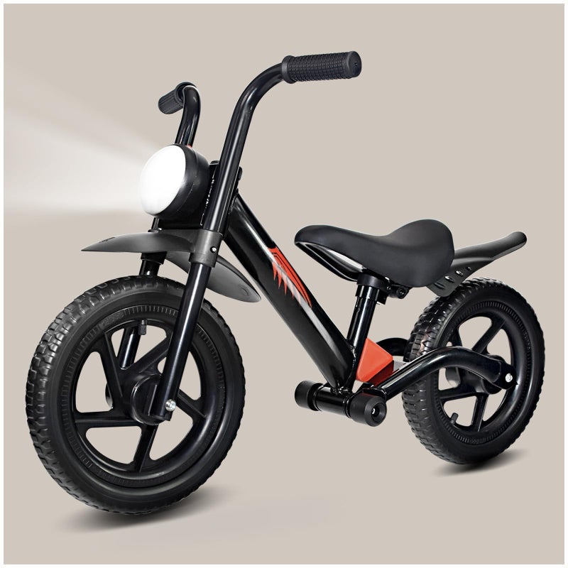 KRIDDO Kids Balance Bike for 25 Years with Front Light Upgraded Stable Tires Upgraded Bearing for Smooth and Stable Riding Front and Rear Fenders Adjustable Seat Black - Image 2