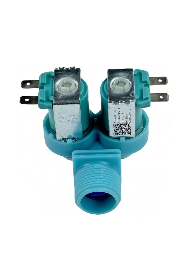 DC62-00311D Washer Water Inlet Valve Assembly Compatible with Samsung Washing Machine, 110V/127V 50/60Hz Solenoid Valve - Image 2