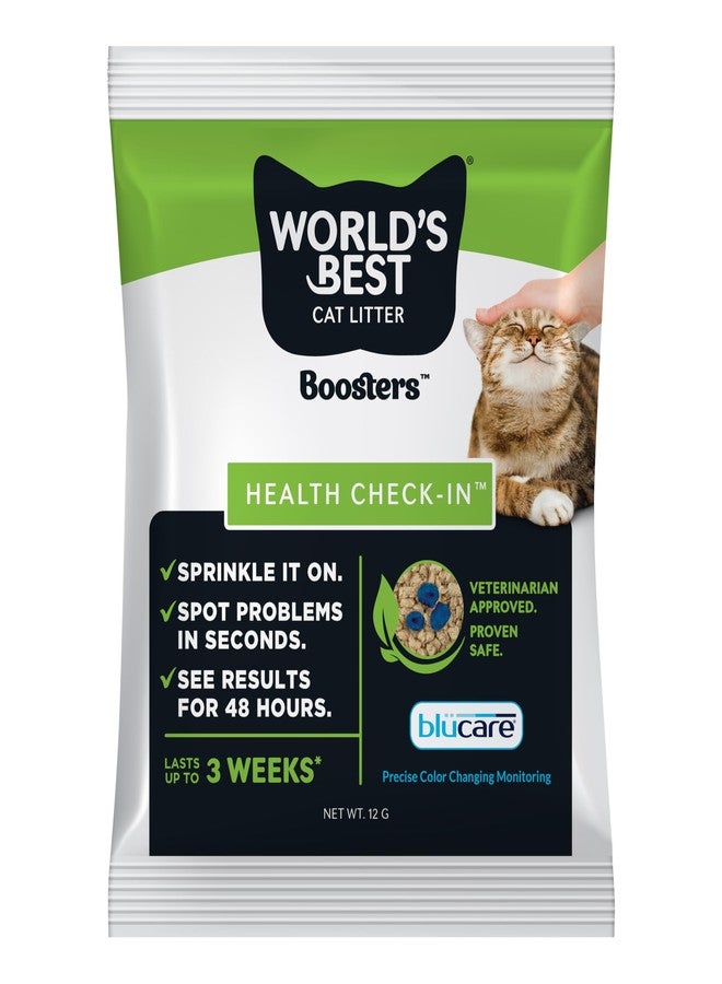 WORLD'S BEST CAT LITTER® Boosters™ Health Check-in™ | Cat Litter Additive for Health Monitoring | UTI Monitoring and Detection with Color Changing Indicator | Home Testing | Vet Approved | 12g - Image 1