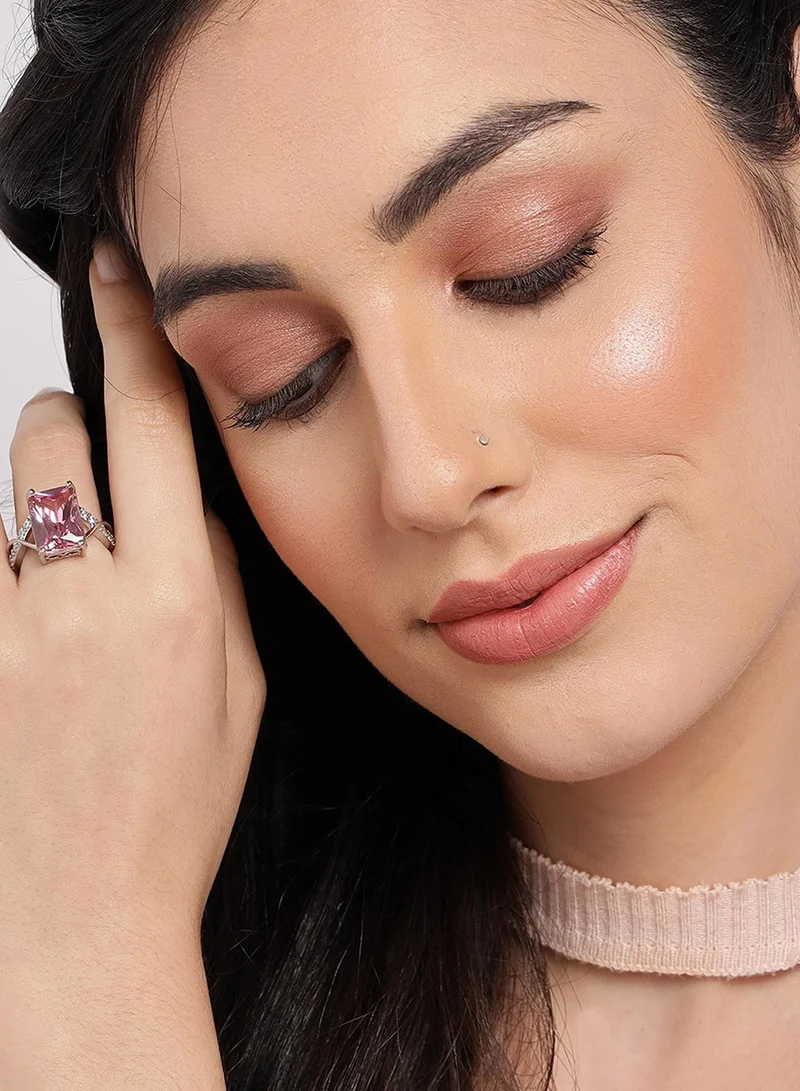 SOHI Designer Stone-Studded adjustable Artificial Finger Ring Jewellery