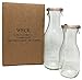 Weck Juice Jar Combo Pack - (1) 766 1-Liter jar (1) 764 1/2-Liter jar with Glass Lids, Rubber Rings and Steel Clamps - Image 2
