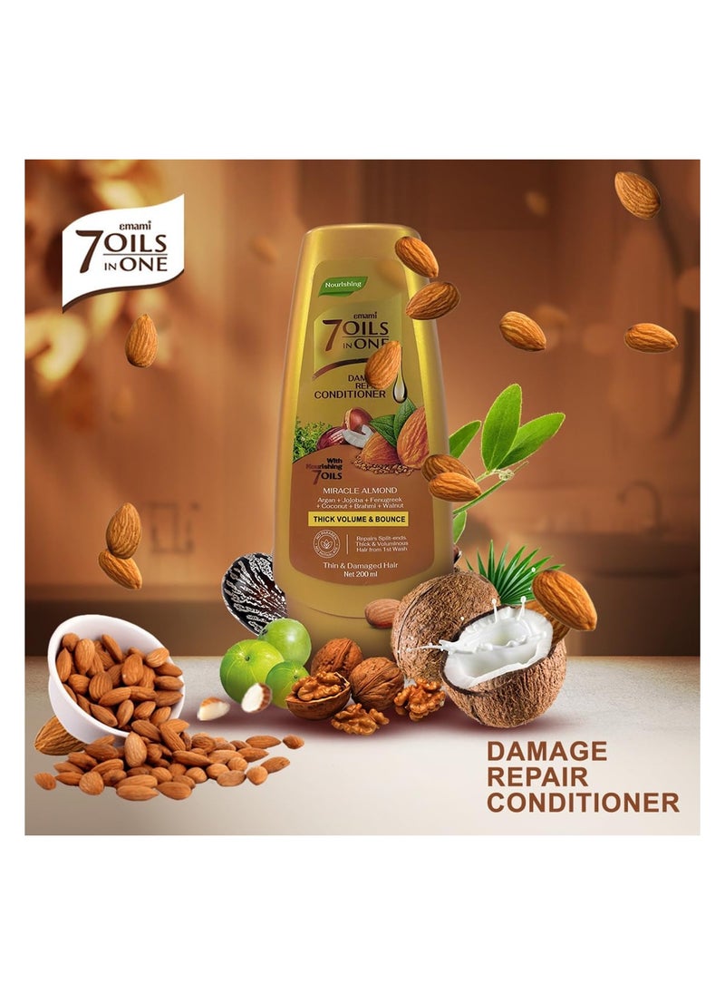 emami - 7 Oil In One Damage Repair Conditioner Miracle Almond 100ml - Image 1