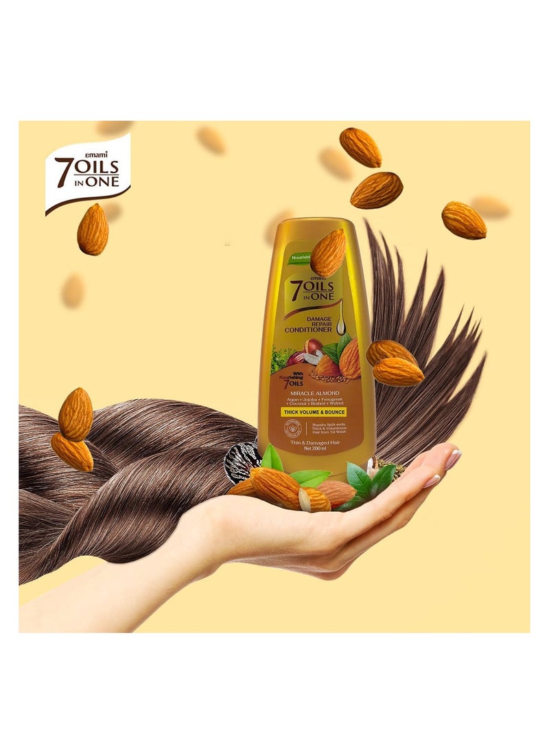 emami - 7 Oil In One Damage Repair Conditioner Miracle Almond 100ml - Image 1