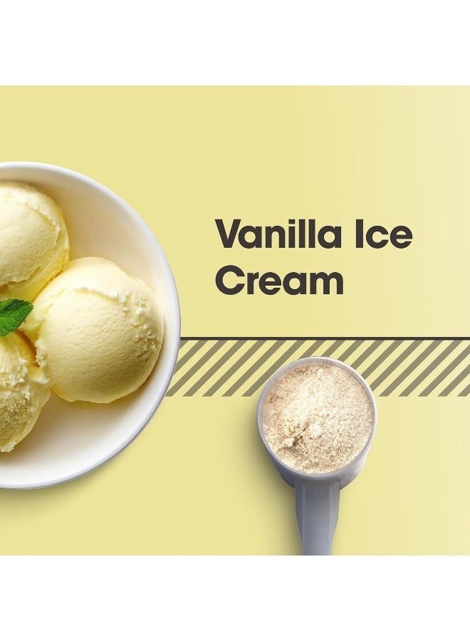 أوبتيموم نيوتريشن مسحوق بروتين مصل الحليب بنسبة 100% من Gold Standard معزول المصدر الأساسي، 24 جرامًا من البروتين لدعم العضلات واستعادتها - آيس كريم الفانيليا، 2 رطل، 29 وجبة (899 جرامًا) - Image 2