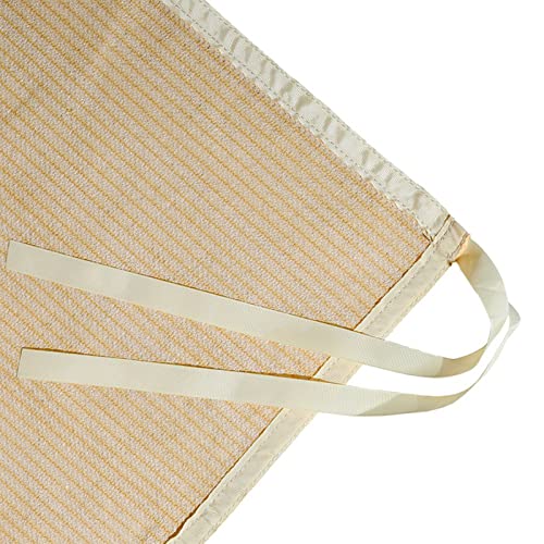 Shatex Shade Panel 10' x 10' Block 90% of Sunlight with Ready-tie up Ribbon for Pergola Gazebo Porch, Wheat - Image 1