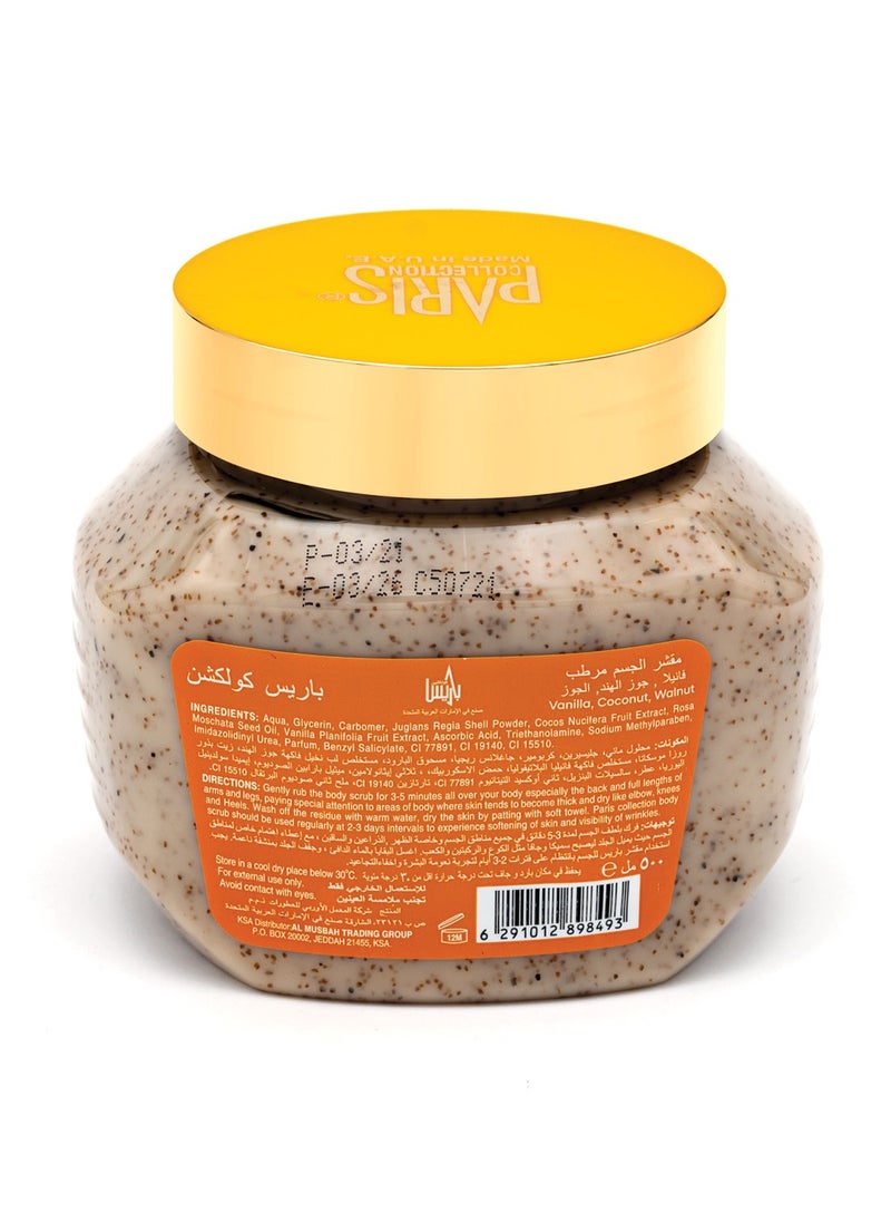 Paris Collection - Vanilla Coconut Walnut Scrub Unisex 500ml - Image 1