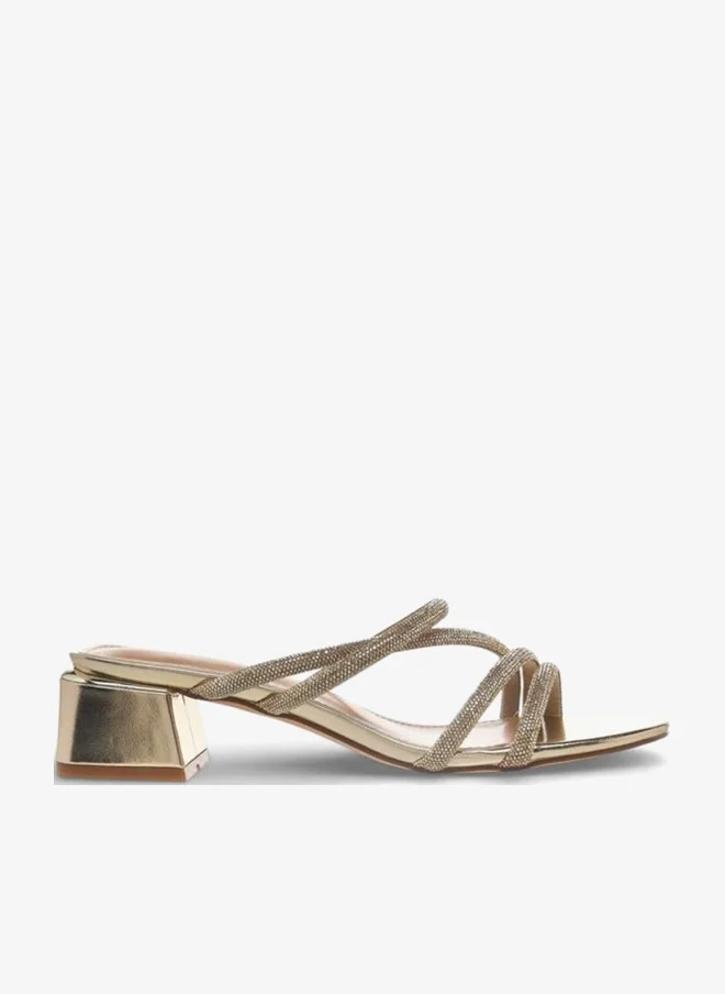 Flora Bella Women Embellished Strap Block Heel Sandals