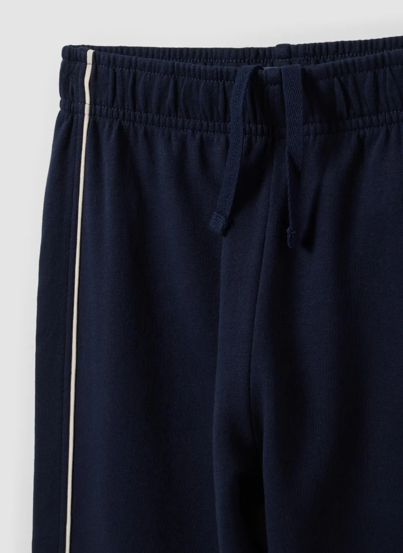 Ovs  OVS Blue Organic Cotton Comfort-Fit Joggers For Boys for Men | Best Price UAE