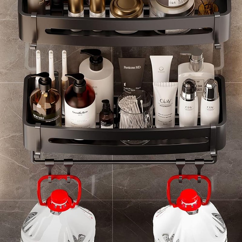 IBAMA Space Aluminum Bathroom Shelf Shower Shelves No-drill Wall Mount Shower Storage Rack Corner Shelf Bathroom - Image 5