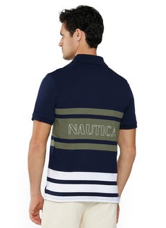 NAUTICA Contrast Striped Regular Fit Premium Cotton Polo Shirt  - Image 3