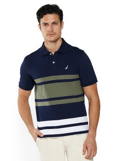 NAUTICA Contrast Striped Regular Fit Premium Cotton Polo Shirt  - Image 1