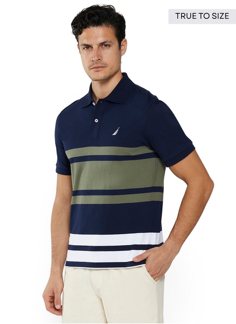 NAUTICA Contrast Striped Regular Fit Premium Cotton Polo Shirt  - Image 2