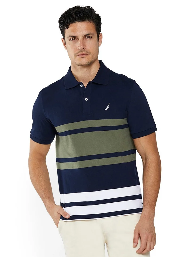 Contrast Striped Regular Fit Premium Cotton Polo Shirt