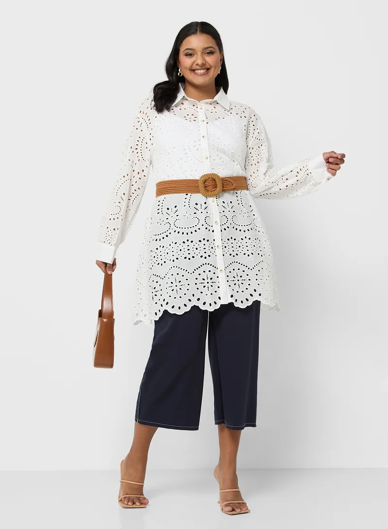 Ella Plus Shiiffli Button Down Top
