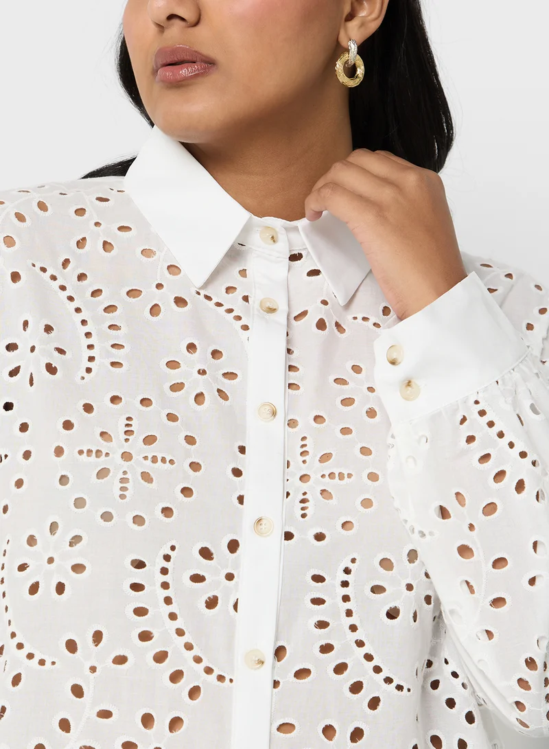 Ella Plus Shiiffli Button Down Top