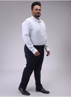 HARDSODA Men Plus Fit Solid White Shirt  - Image 4