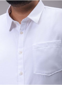 HARDSODA Men Plus Fit Solid White Shirt  - Image 5