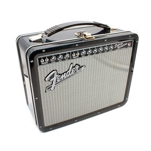 AQUARIUS Fender Amp Large Fun Box - Sturdy Tin Storage Box with Plastic Handle & Embossed Front Cover - Officially Licensed Fender Merchandise & Collectible Gift - Image 1
