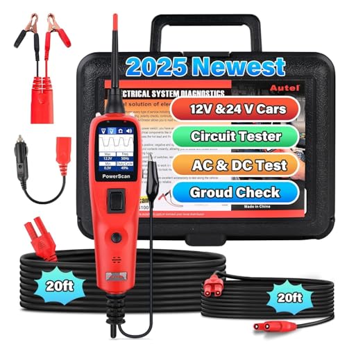 Autel PowerScan PS100 Automotive Circuit Tester 20 1224V Power Circuit Probe Tool Auto Electrical Short Open Circuit Finder ACDCResistanceComponentSignalTest Tool w 20ft Extension Cable