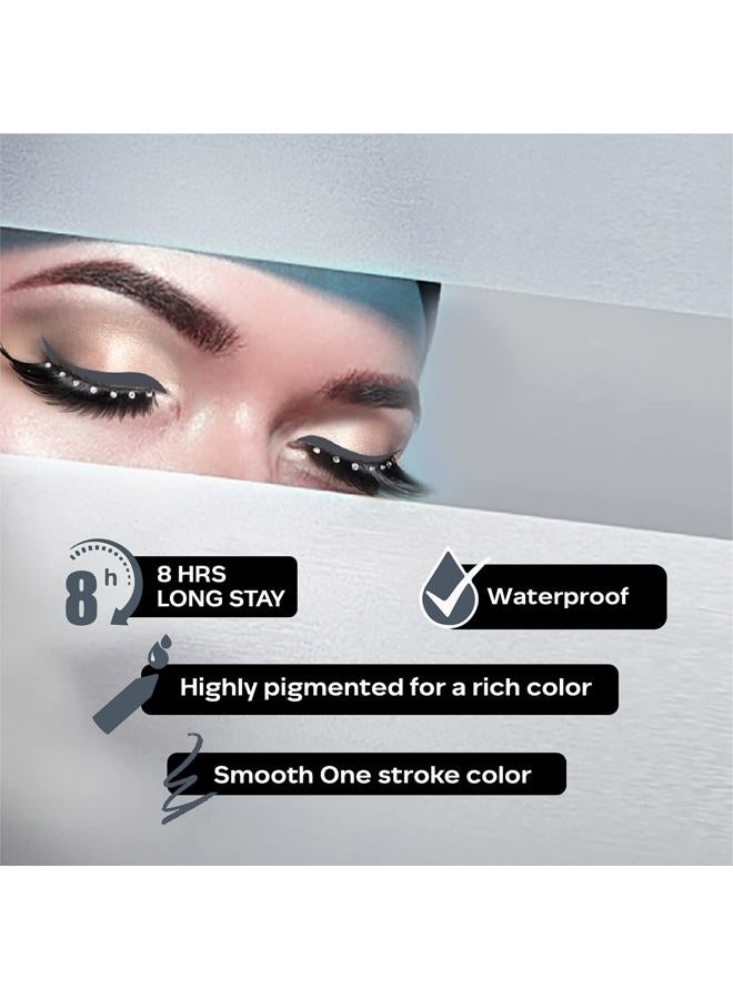 Facescanada Ultime Pro Eyeliner Pencil - Black Sparkle | 8 Hour Long Lasting | Smooth One Stroke Application | Soft Blendable Formula | Waterproof & Smudge Proof | 0.04 Oz (1.2g) - Image 3