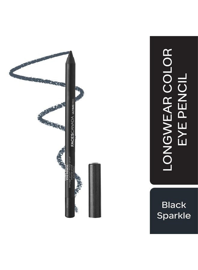 Facescanada Ultime Pro Eyeliner Pencil - Black Sparkle | 8 Hour Long Lasting | Smooth One Stroke Application | Soft Blendable Formula | Waterproof & Smudge Proof | 0.04 Oz (1.2g) - Image 2