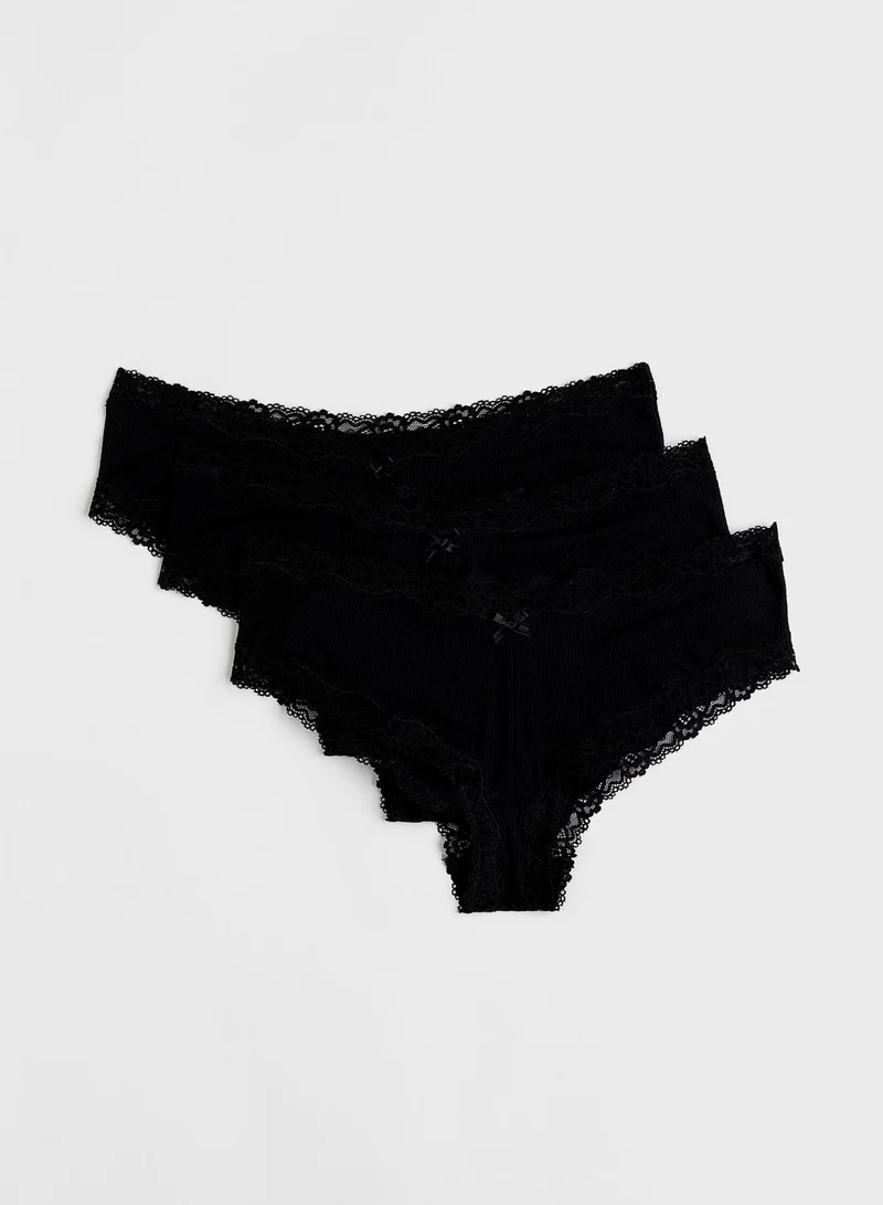 H&M 3 Pack High Leg Brief