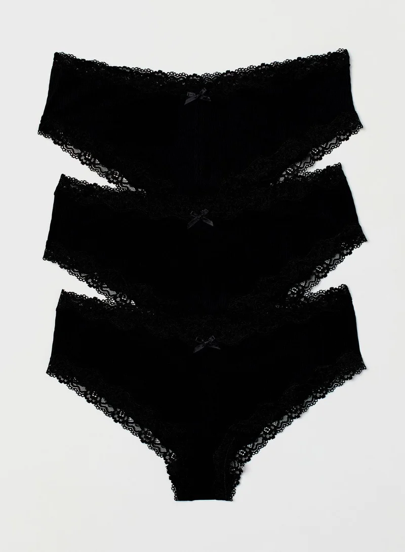 H&M 3 Pack High Leg Brief
