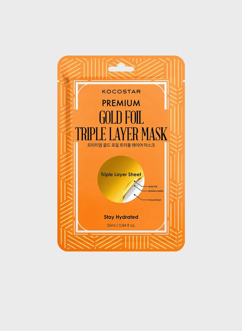 KOCOSTAR Premium Gold Foil Triple Layer Mask